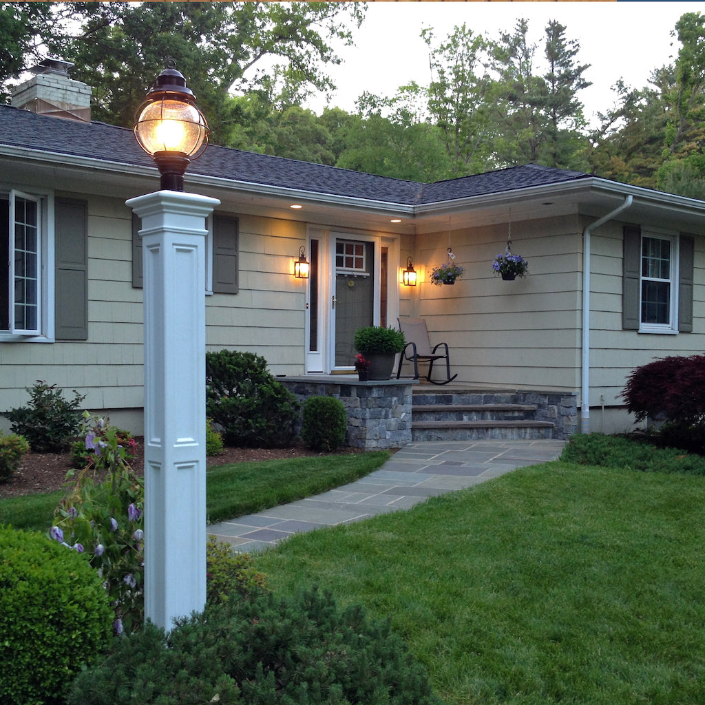 Light post in shop front yard