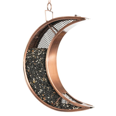 Good Directions Over The Moon Copper Bird Feeder with Mesh Panels