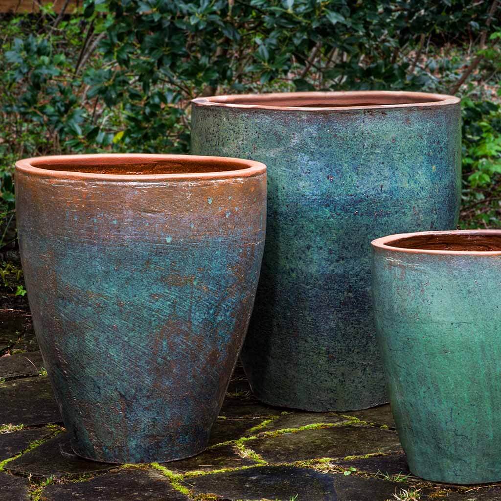 glazed pot planter Tharabar Planter - Rustic Green
