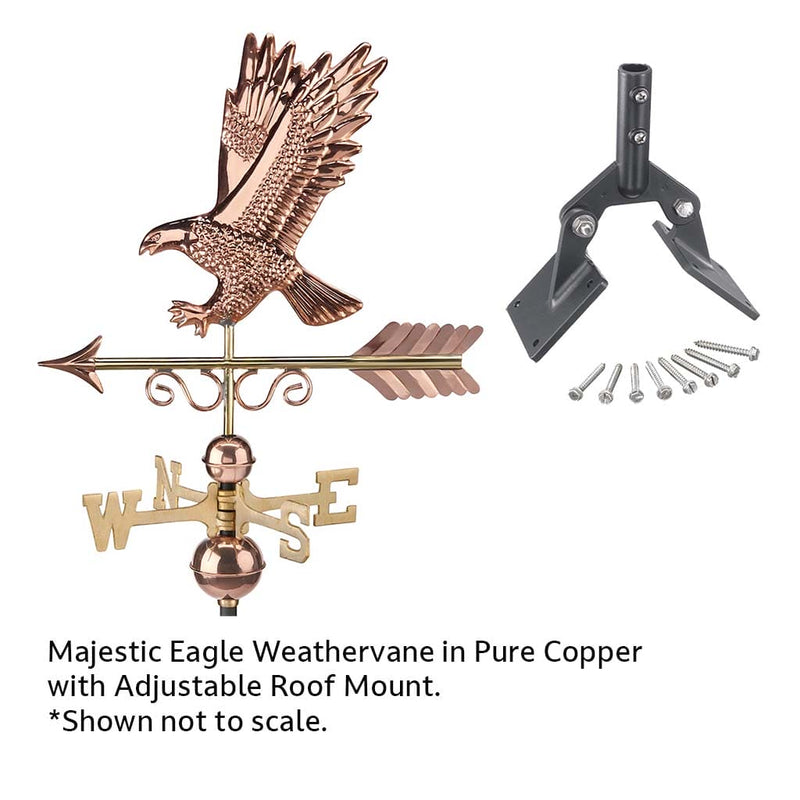 Good Directions Majestic Eagle Weathervane in Pure Copper