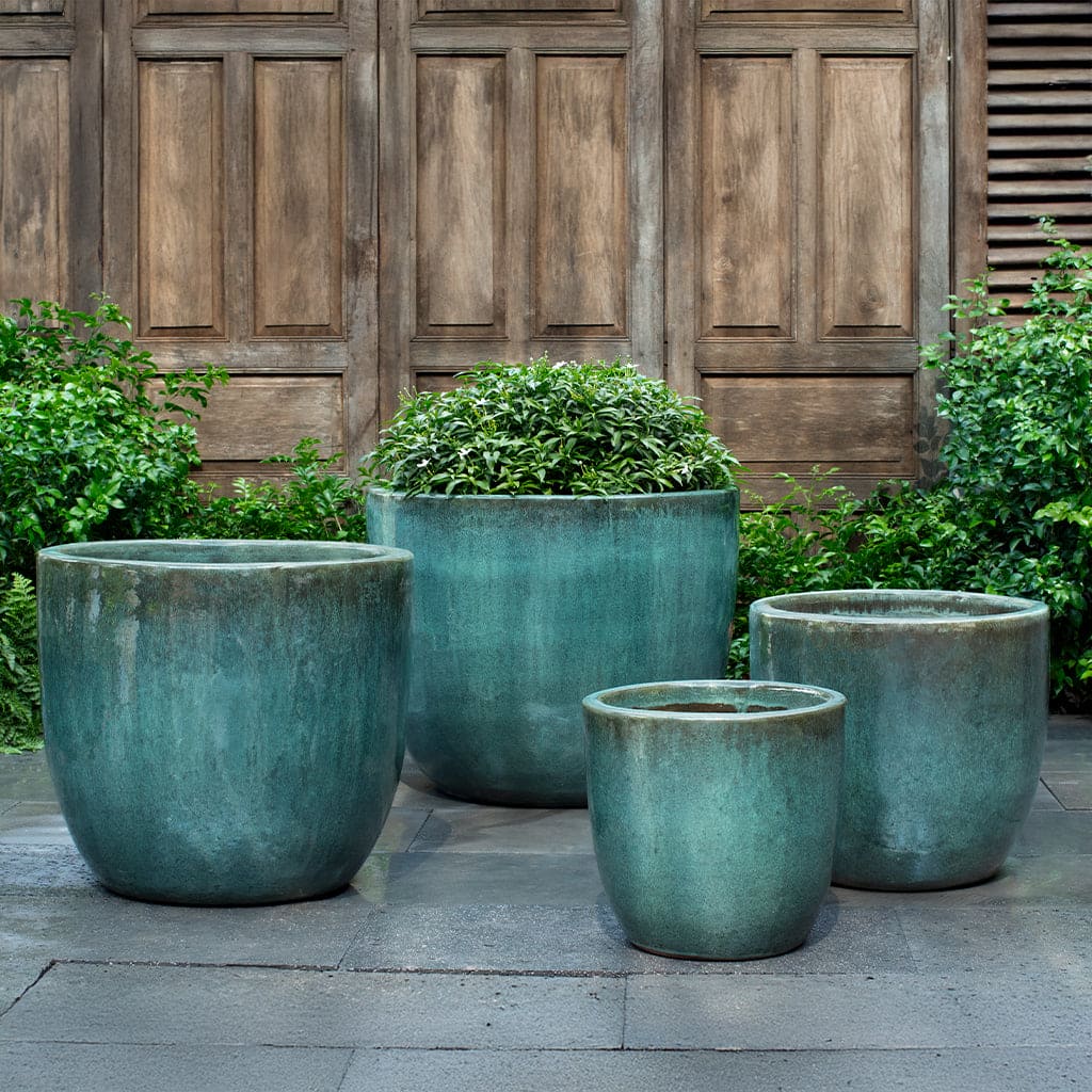 large green plant pots outdoor Campania International Mendocino Planter