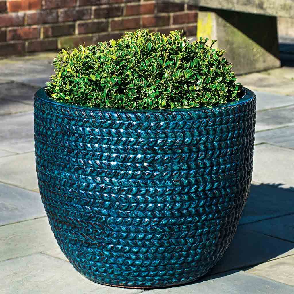 indigo plant pots Campania International Sisal Weave Planter Set of 3