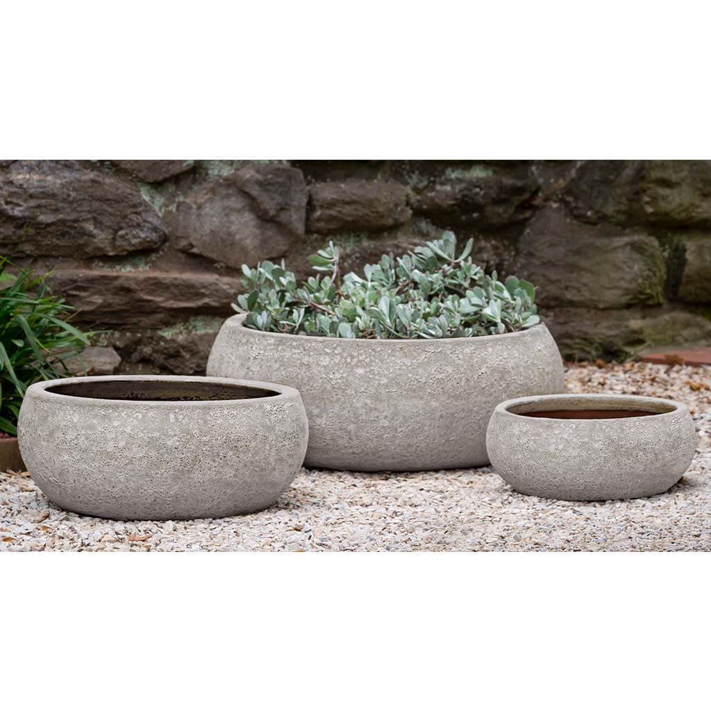 Campania International Zaha Planter in Angkor Light Grey set of 3