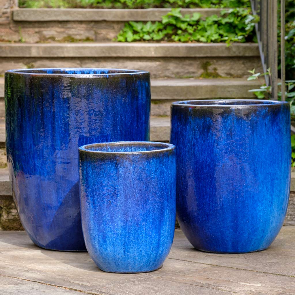 Brantome Planter Set of 3 Campania International Riviera Blue