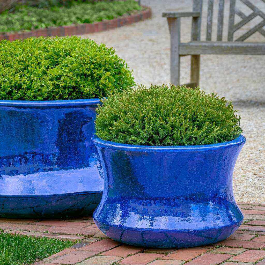 blue outdoor pots for plants Campania Jura Planter, Set of 2 - 8117-1902