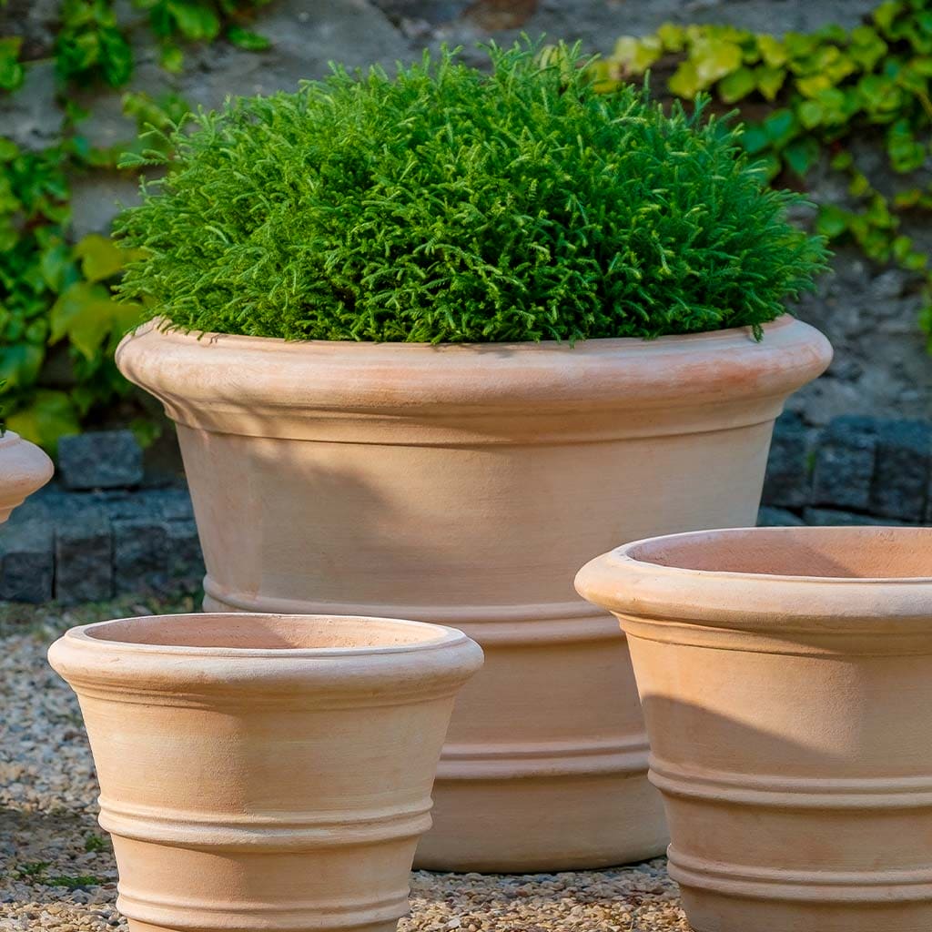 plant outdoor pots Classic Double Rolled Rim 20.5" Planter - Terra Cotta