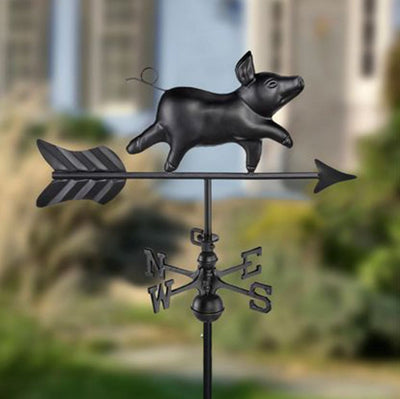 Good Directions Farmhouse-Inspired Pig Garden Weathervane with Garden Pole