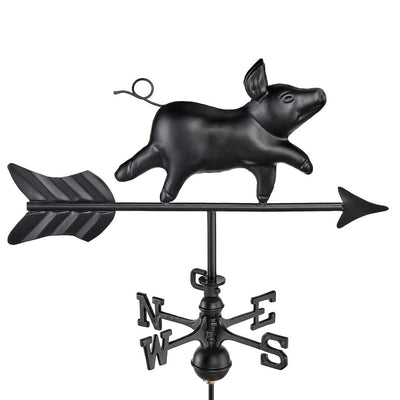 Good Directions Farmhouse-Inspired Pig Cottage Weathrvane with Roof Mount