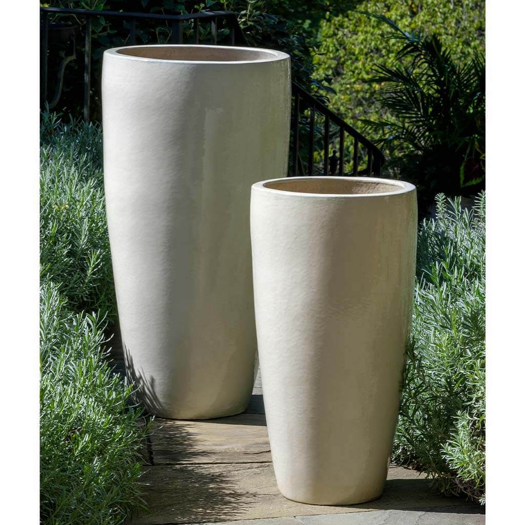 large cream ceramic plant pot Rioja Planter Set of 2 Campania International Cream