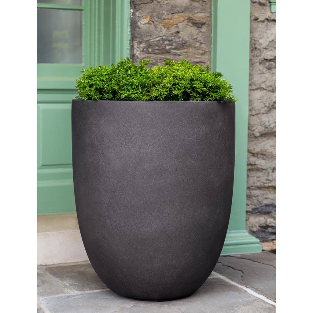 black round planter pot Bradford Planter, Extra Large Campania International Lead Lite