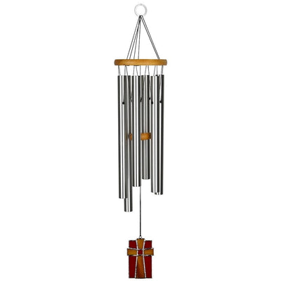 Amazing Grace Large Wind Chime in Silver by Woodstock Chimes