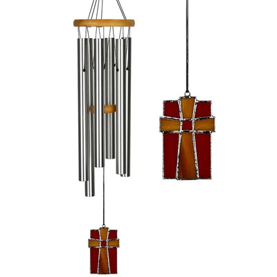 Amazing Grace Large Wind Chime in Silver by Woodstock Chimes