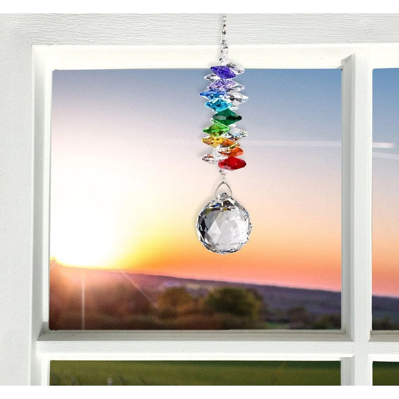 Crystal Grand Cascade Wind Chimes in Rainbow by Woodstock Chimes