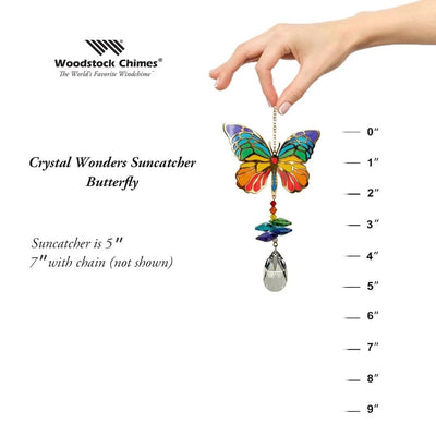 Crystal Wonders Wind Chimes with Butterfly by Woodstock Chimes