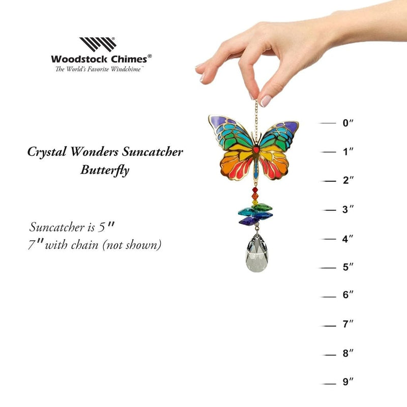 Crystal Wonders Wind Chimes with Butterfly by Woodstock Chimes