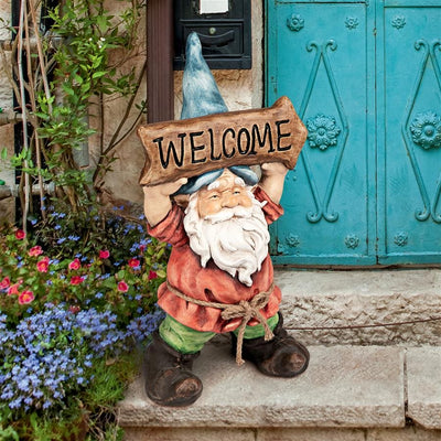 Welcoming Willie Garden Gnome Greeter Statue by Design Toscano