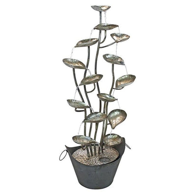 Rain Forest Leaves Cascading Metal Fountain by Design Toscano