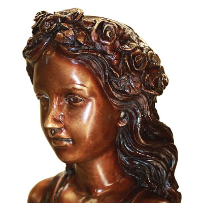 Leaf Maiden Cast Bronze Garden Statue by Design Toscano