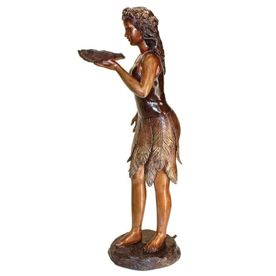 Leaf Maiden Cast Bronze Garden Statue by Design Toscano