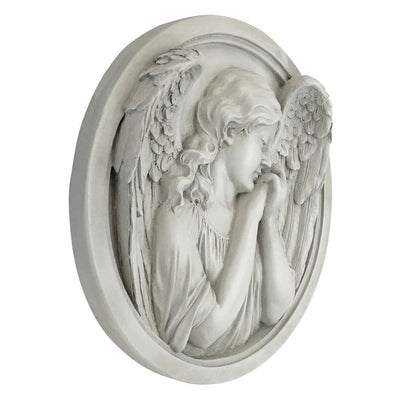 Thoughts of an Angel Roundel Wall Sculpture by Design Toscano