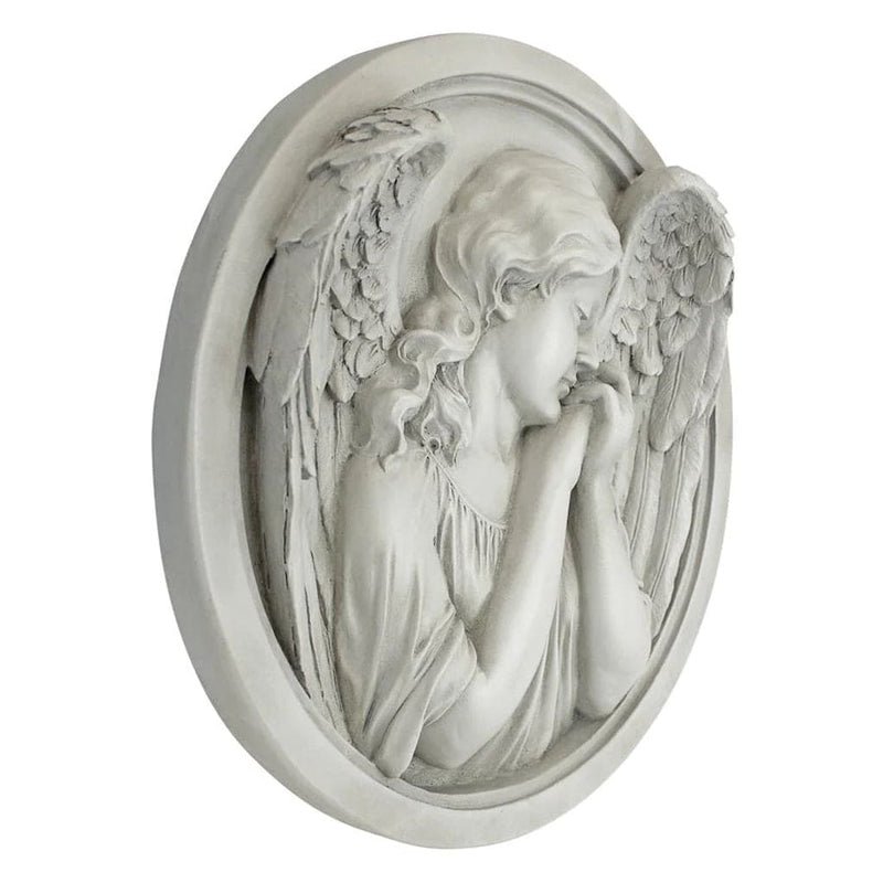 Thoughts of an Angel Roundel Wall Sculpture by Design Toscano