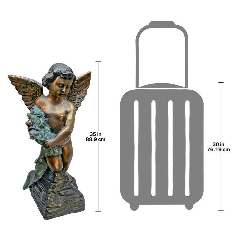 Memorial Angel Cast Bronze Garden Statue by Design Toscano