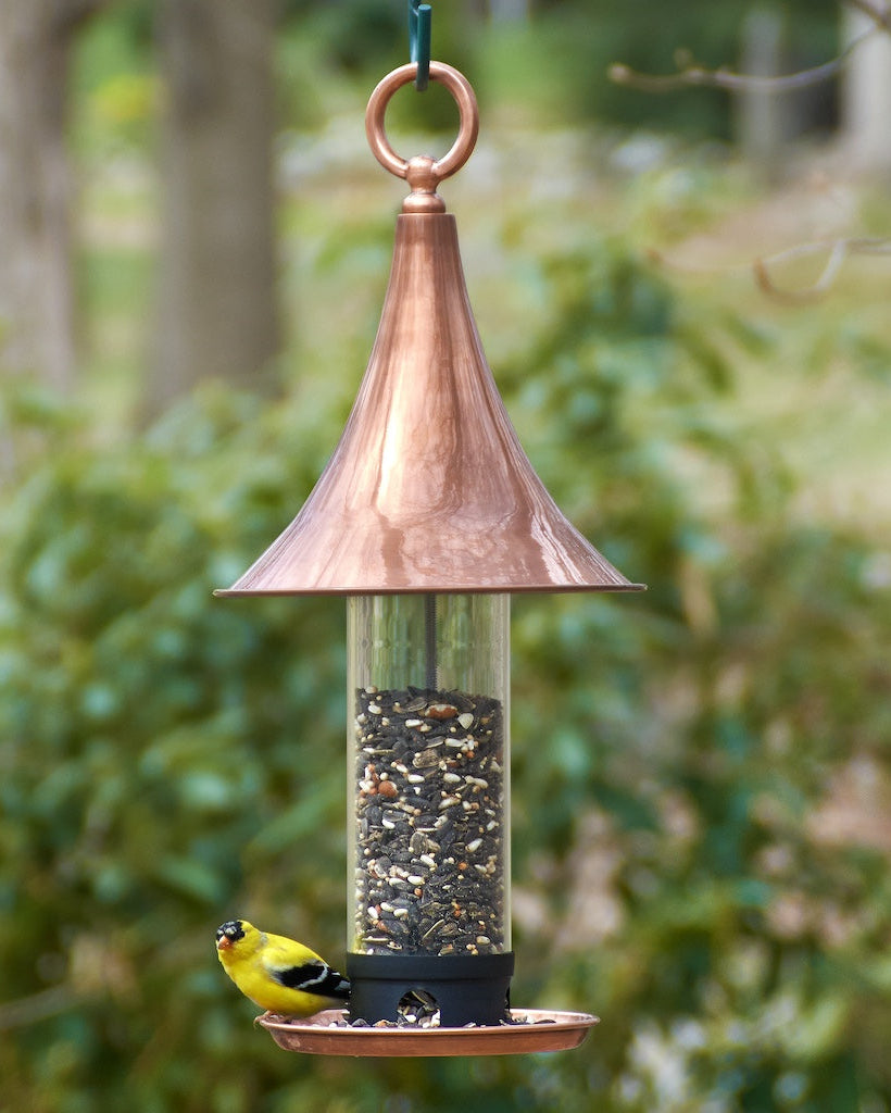 Good Directions Castella Turret-Inspired Pure Copper Bird Feeder