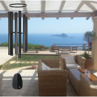 Windsinger Wind Chimes of Apollo in Black by Woodstock Chimes