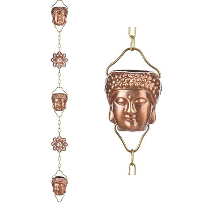 Good Directions Buddha Pure Copper 8.5 ft. Rain Chain