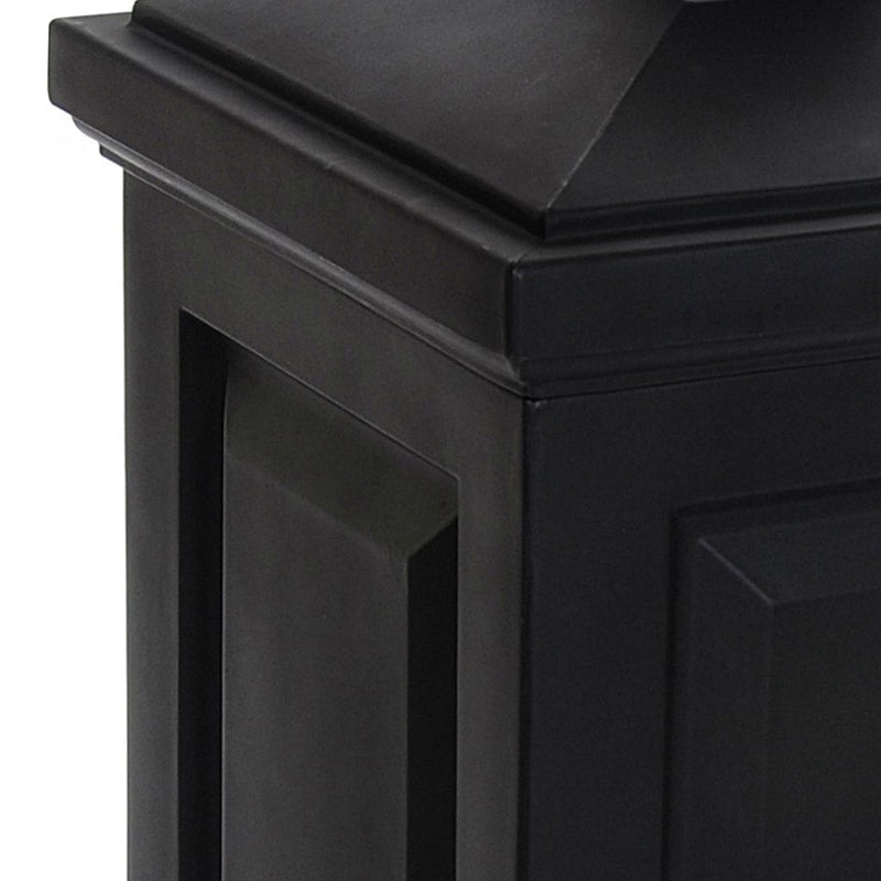 The Mayne Berkshire Storage Bin in Black, in the black finish, detailed to show the shape and color clearly.
