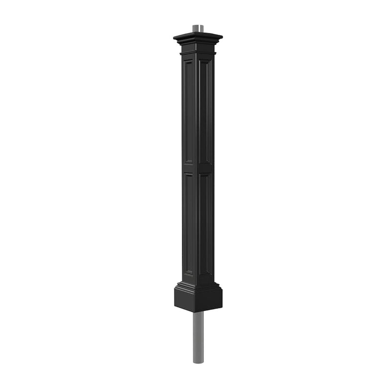 The Mayne Liberty Lamp Post with Mount, in the black finish, detailed to show the shape and color clearly.
