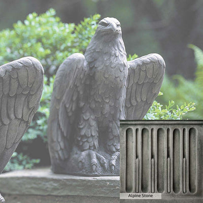 Alpine Stone Patina for the Campania International Eagle Looking Left and Right Statue, a medium gray with a bit of green to define the details