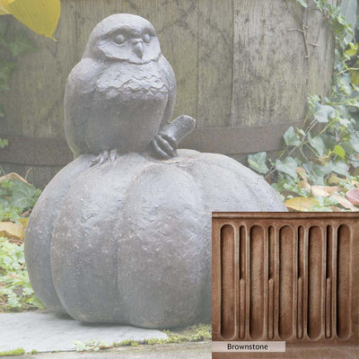 Campania International Owl on Pumpkin Statue