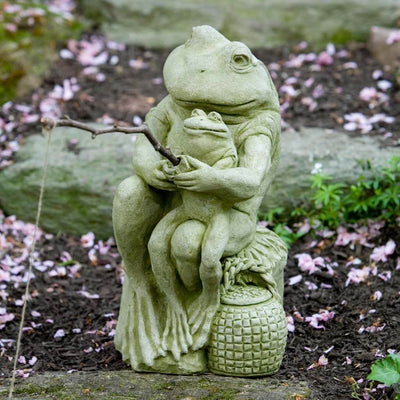 , set in the garden to add charm and character. The statue is shown in the English Moss Patina.