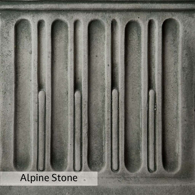 Alpine Stone Patina for the Campania Internatonal Biscayne Bench, a medium gray with a bit of green to define the details.