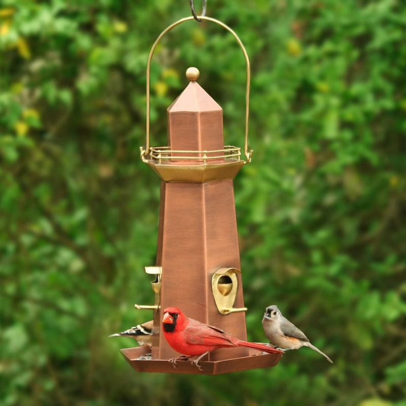 Good Directions Copper and Brass Lighthouse Bird Feeder