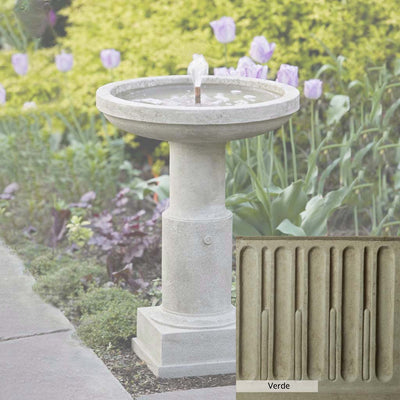 Verde Patina for the Campania International Powys Fountain, green and gray come together in a soft tone blended into a soft green.