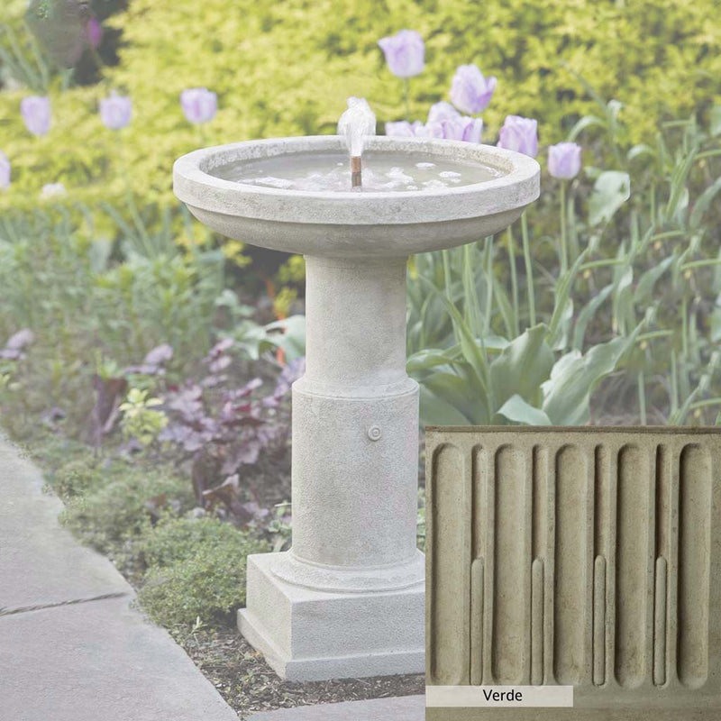 Verde Patina for the Campania International Powys Fountain, green and gray come together in a soft tone blended into a soft green.