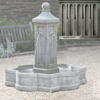 Alpine Stone Patina for the Campania International Provence Fountain, a medium gray with a bit of green to define the details.