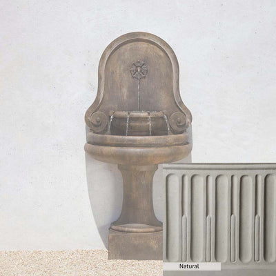 Natural Patina for the Campania International Valencia Fountain is unstained cast stone the brightest and whitest that ages over time.