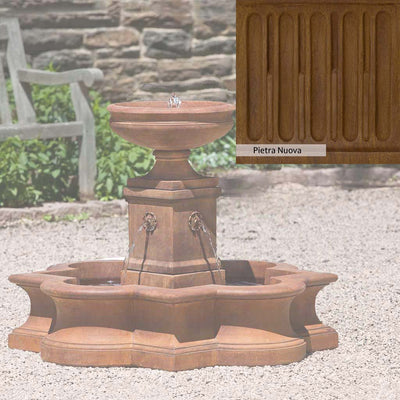 Pietra Nuova Patina for the Campania International Beauvais Fountain, a rich brown blended with black and orange.