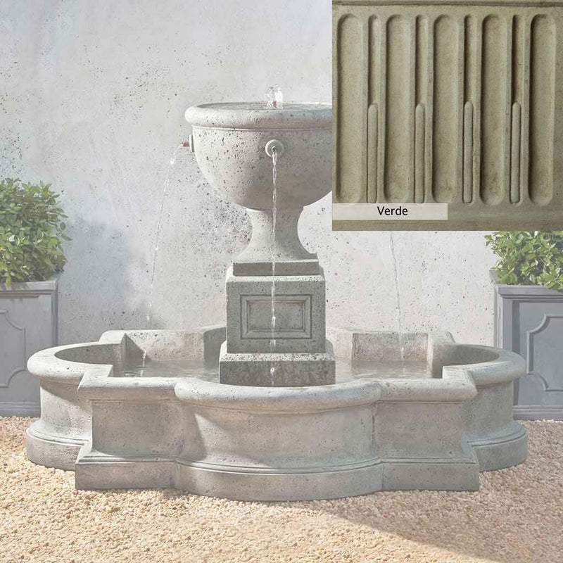 Verde Patina for the Campania International Navonna Fountain, green and gray come together in a soft tone blended into a soft green.