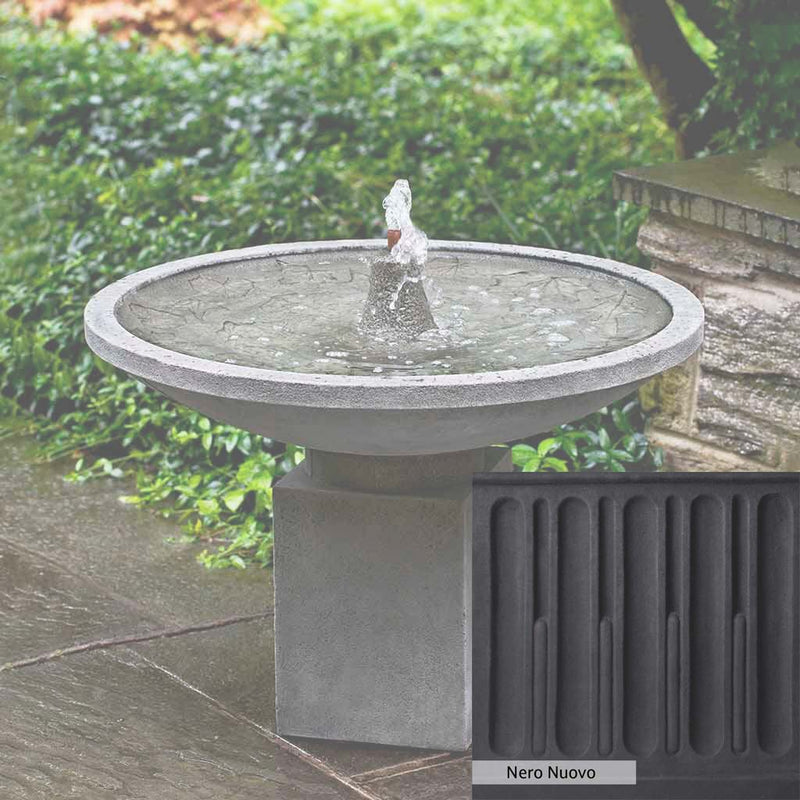 Nero Nuovo Patina for the Campania International Autumn Leaves Fountain, bold dramatic black patina for the garden.