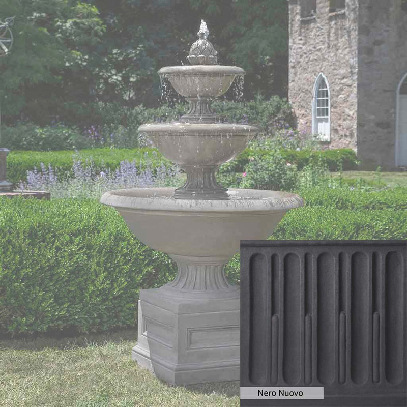 Nero Nuovo Patina for the Campania International Fonthill Fountain, bold dramatic black patina for the garden.