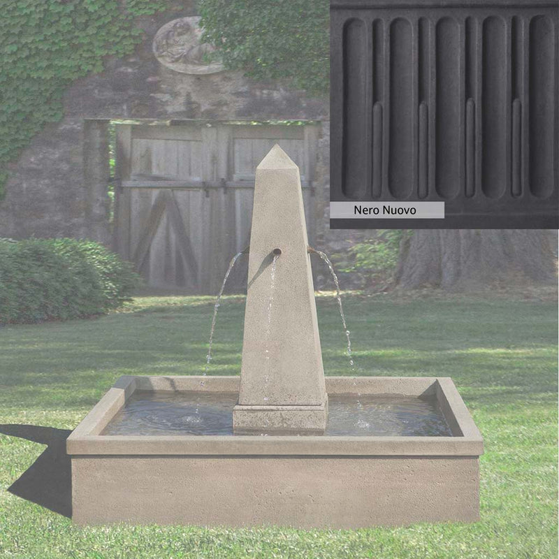 Nero Nuovo Patina for the Campania International St. Remy Fountain, bold dramatic black patina for the garden.