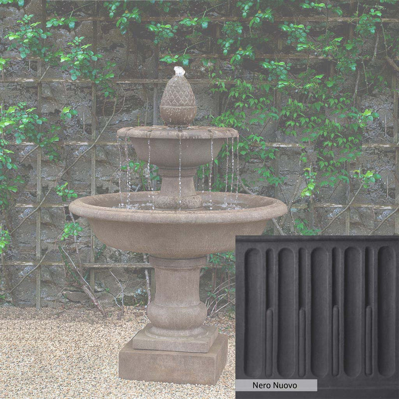 Nero Nuovo Patina for the Campania International Wiltshire Fountain, bold dramatic black patina for the garden.