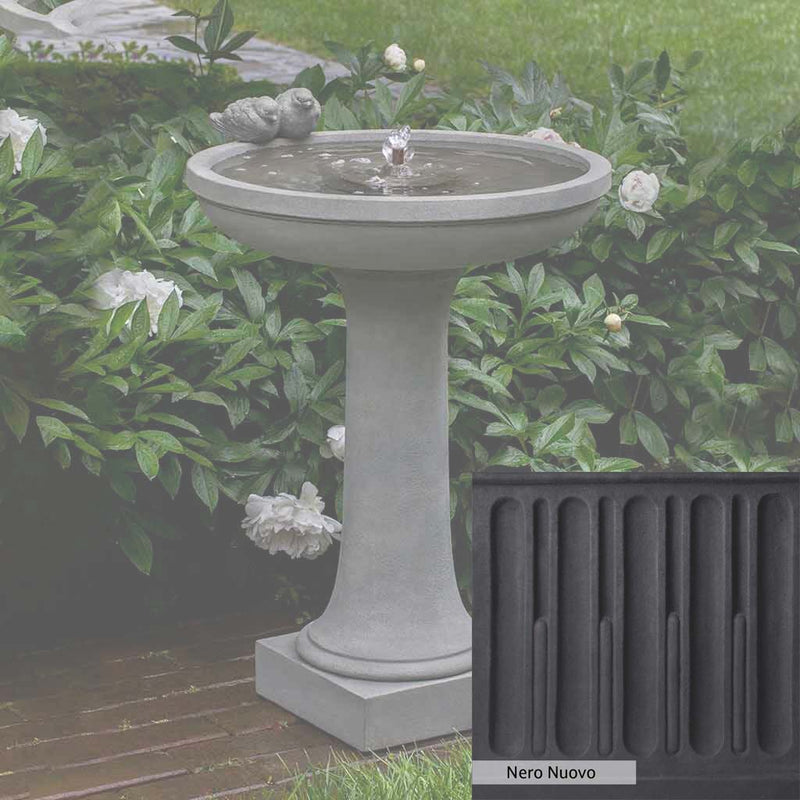 Nero Nuovo Patina for the Campania International Juliet Fountain, bold dramatic black patina for the garden.