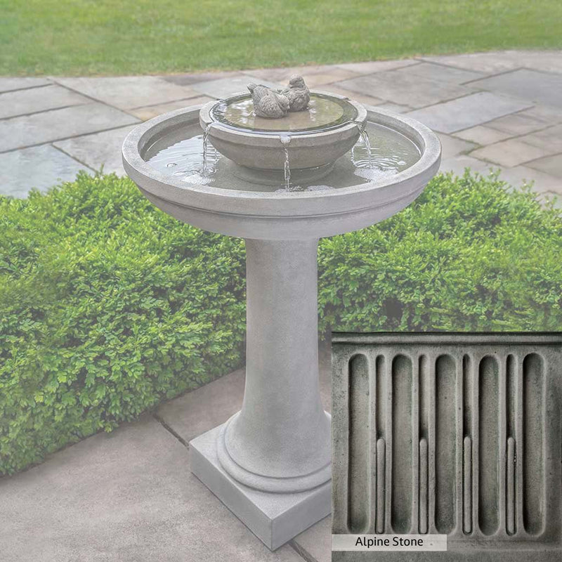 Alpine Stone Patina for the Campania International Dolce Nido Fountain, a medium gray with a bit of green to define the details.