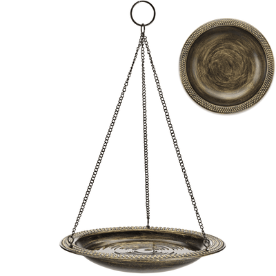 Good Directions 13 inch Hanging Aged Brass Bird Bath