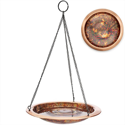 Good Directions 13 inch Hanging Fired Copper Bird Bath